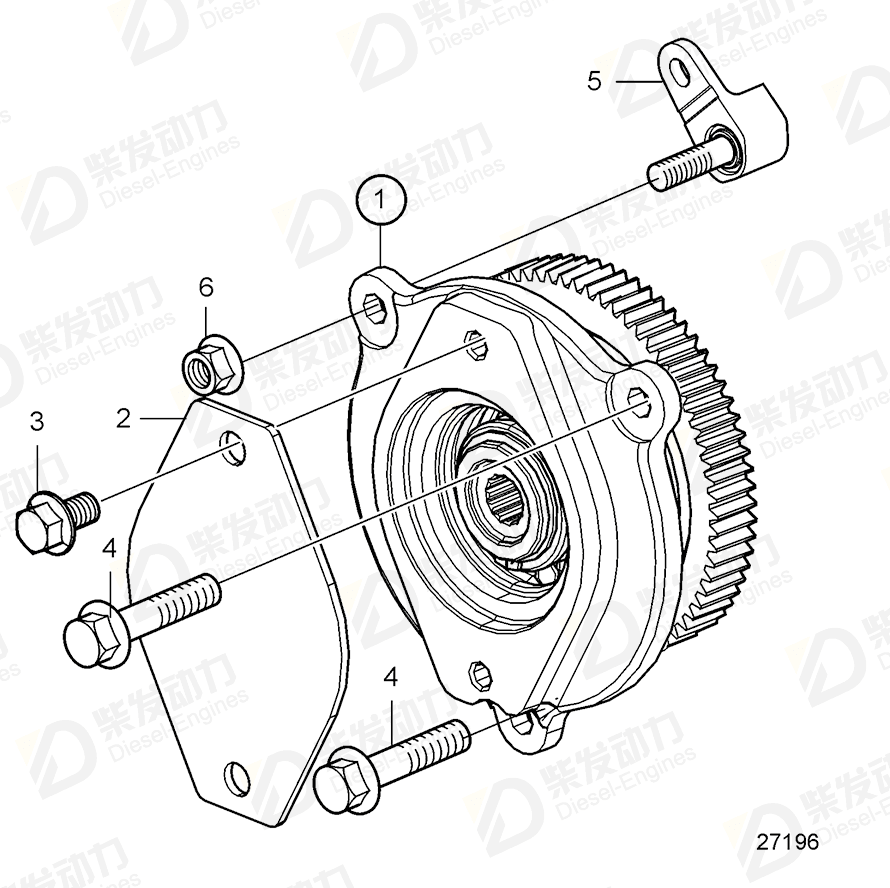 volvo penta Bearing housing 11447058 Drawing volvo penta Bearing housing 11447058 Drawing